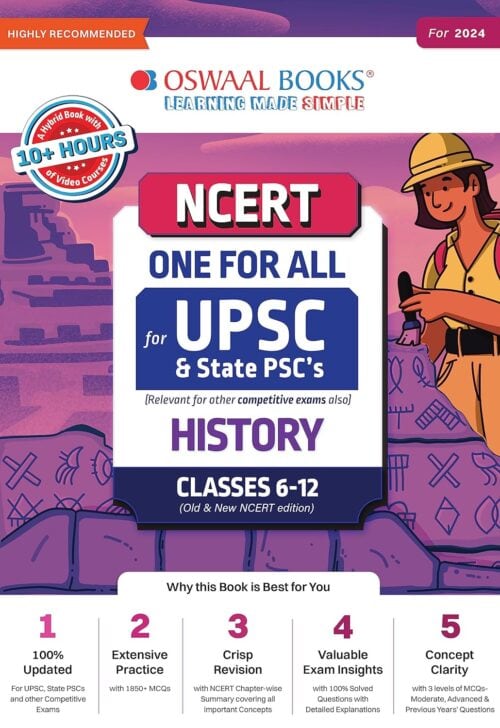 Oswaal NCERT One For All HISTORY Book Class 6-12 [2024 Edition]