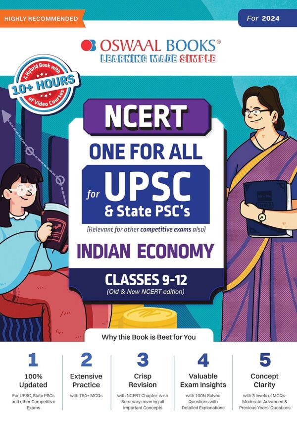 Oswaal NCERT One For All INDIAN ECONOMY Book Class 6-12 [2024 Edition]