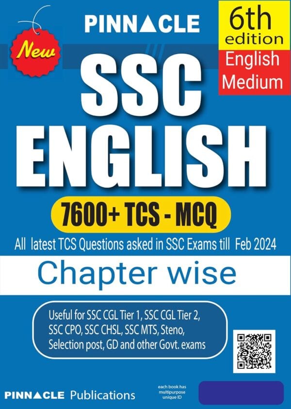 7600+ TCS MCQ SSC English [6th Edition-2024] (English Medium) - Pinnacle