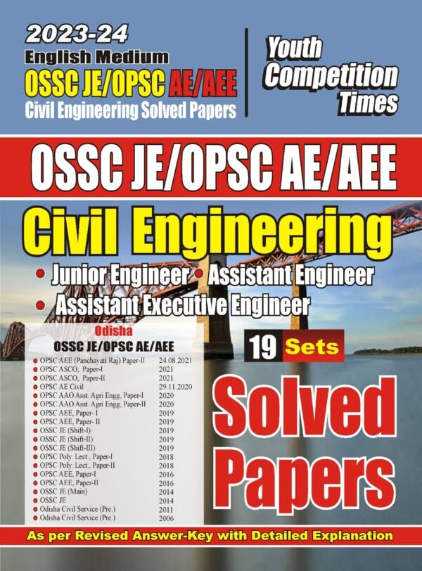 YCT 2023-24 Odisha JE-AE-AEE CIVIL ENGINEERING SOLVED PAPERS [English Medium]