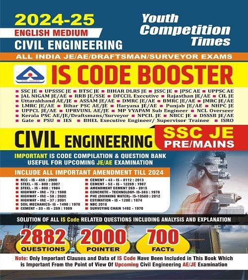 YCT 2024-25 All India IS CODE BOOSTER CIVIL ENGINEEERING - SSC JE Pre & Mains [English Medium]