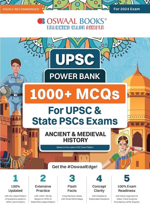 Oswaal UPSC Power Bank 1000+ MCQs ANCIENT & MEDIEVAL HISTORY [2024 Edition]