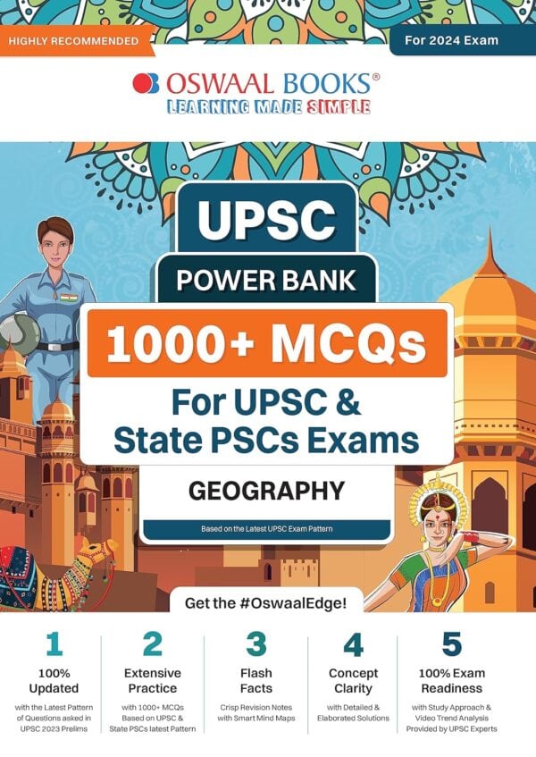 Oswaal UPSC Power Bank 1000+ MCQs GEOGRAPHY [2024 Edition]