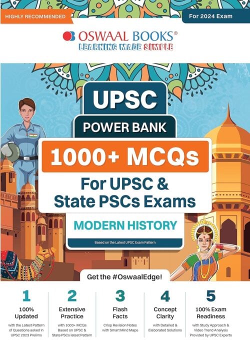 Oswaal UPSC Power Bank 1000+ MCQs MODERN HISTORY [2024 Edition]