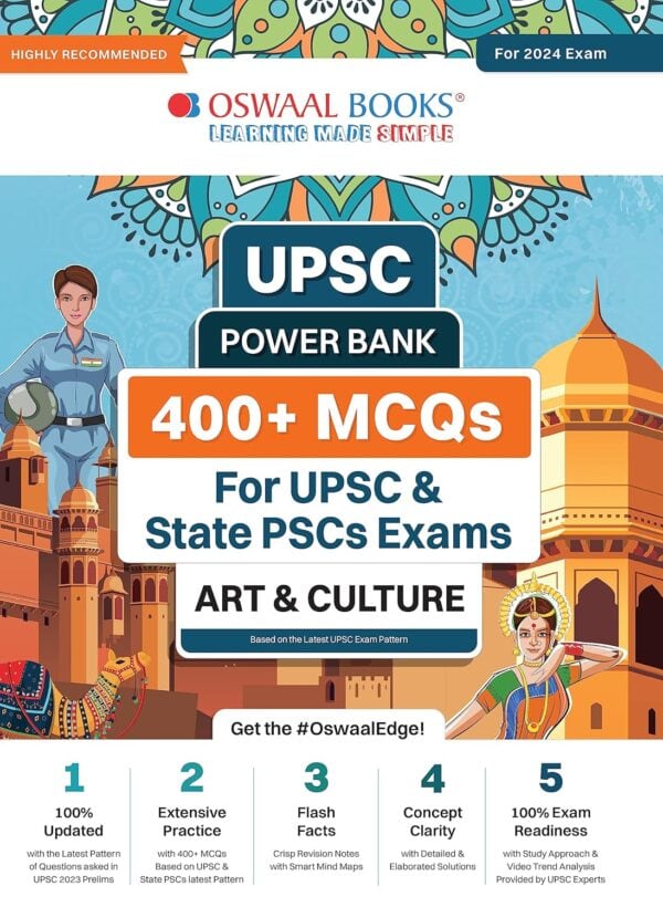 Oswaal UPSC Power Bank 400+ MCQs ART & CULTURE [2024 Edition]